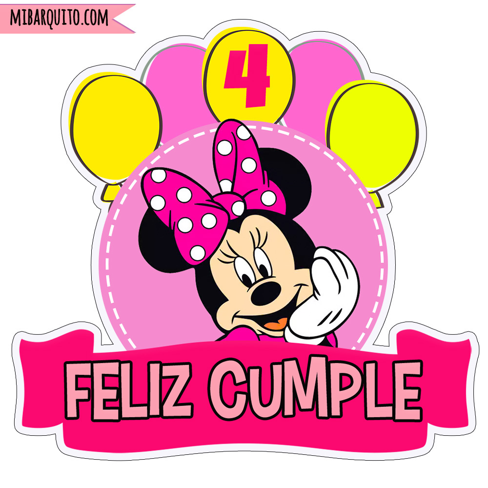 Cake Topper Minnie Numero 4